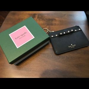 Kate Spade Jeweled Keychain Card Case